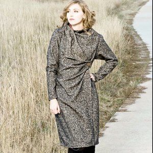 Wool alpaca wrap coat